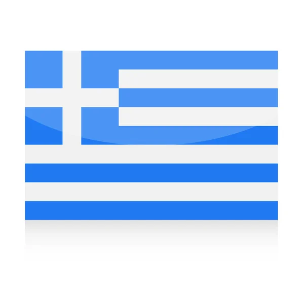 Ελλάδα σημαία εικονίδιο του φορέα — Διανυσματικό Αρχείο