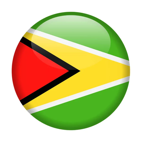 Guiana Bandeira Vector Ícone redondo —  Vetores de Stock