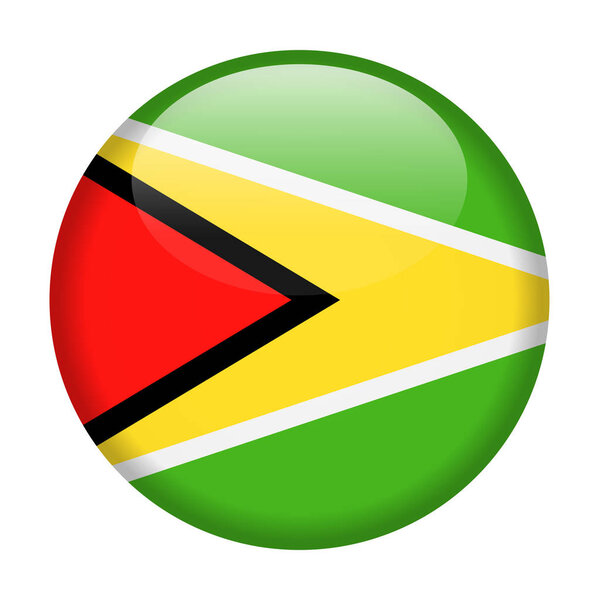 Guyana Flag Vector Round Icon
