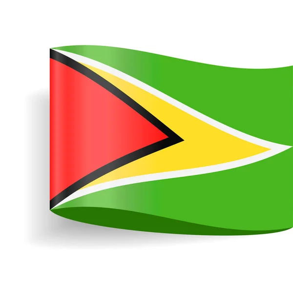 Guiana Bandeira Vector Etiqueta Ícone —  Vetores de Stock