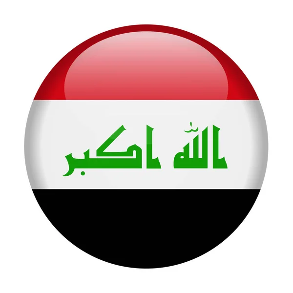 Flaga Iraku wektor Okrągła ikona — Wektor stockowy
