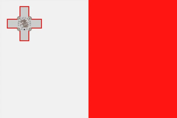 Malta flaggikonen vektor platta — Stock vektor