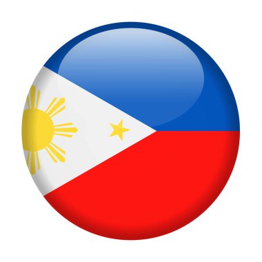 Filipinler bayrağı vektör yuvarlak simge
