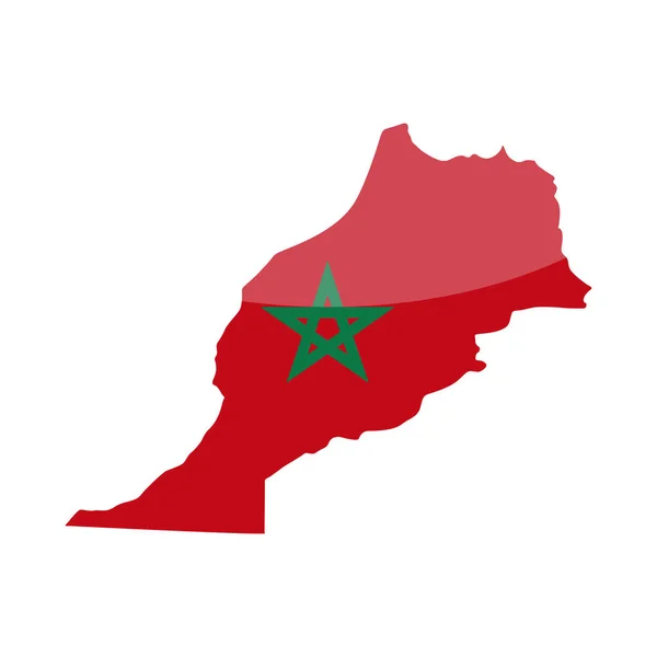 Контурная векторная икона марокканского флага — стоковый вектор