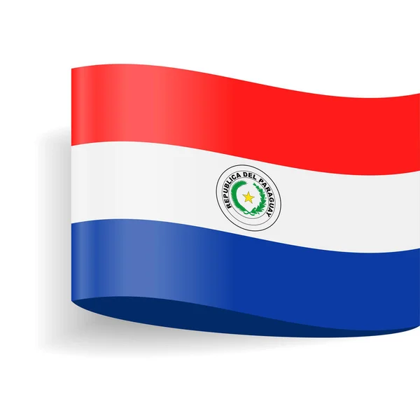 Etiqueta Vector Bandera Paraguay Etiqueta Icono — Archivo Imágenes Vectoriales