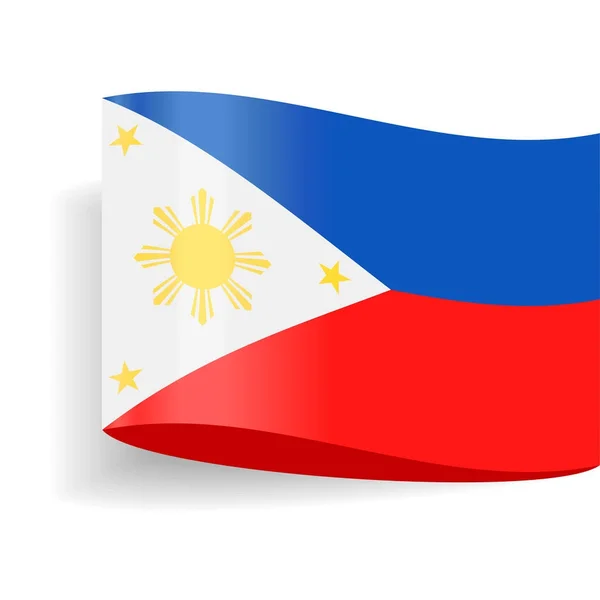 Etiqueta de la bandera de Filipinas Vector Etiqueta Icono — Vector de stock