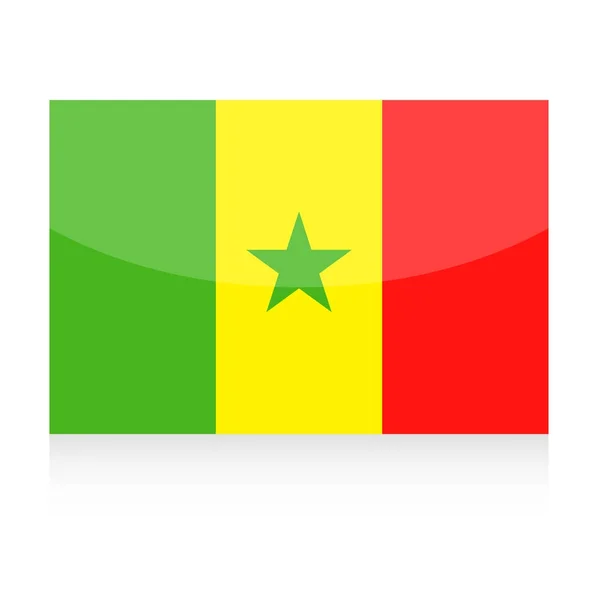 Ikona wektor flaga Senegalu — Wektor stockowy