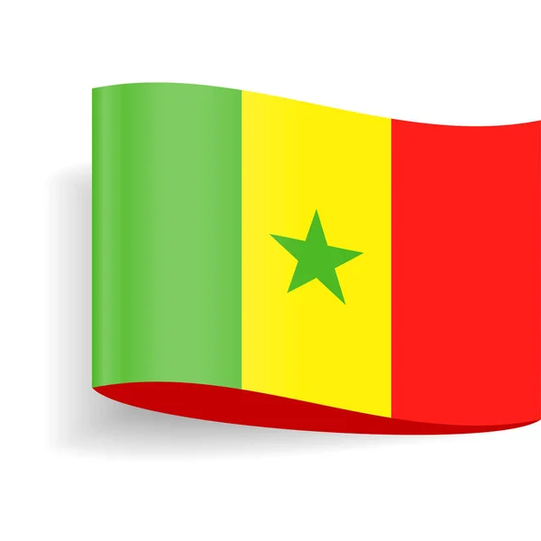 Το εικονίδιο ετικέτα ετικέτα διάνυσμα σημαία Σενεγάλη — Διανυσματικό Αρχείο