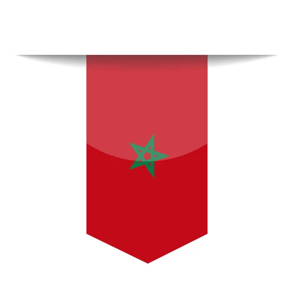 Maroc Flag Vector Signet Icône — Image vectorielle