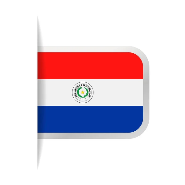 Paraguay vlag Vector bladwijzerpictogram — Stockvector