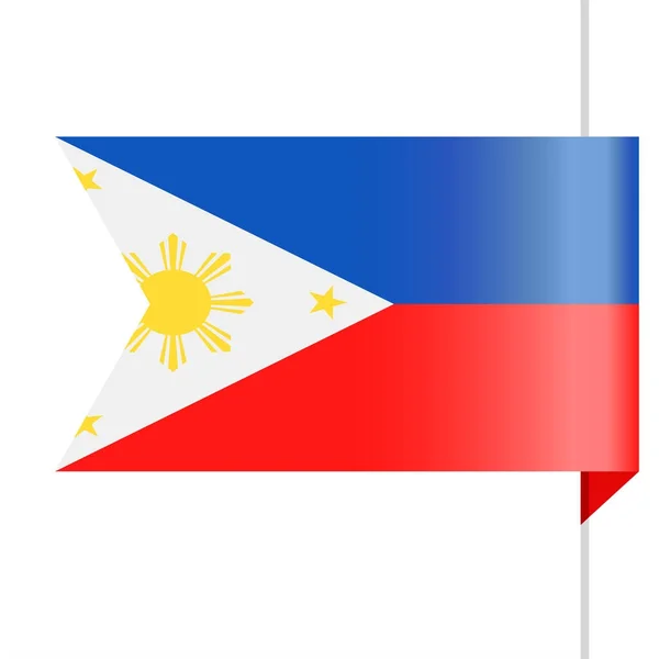 Filipinas Bandera Vector Bookmark Icon — Vector de stock