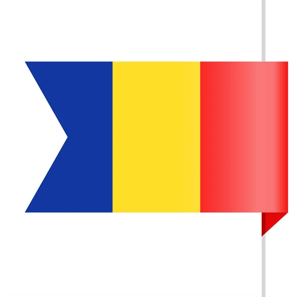 Rumania Bandera Vector Bookmark Icon — Vector de stock