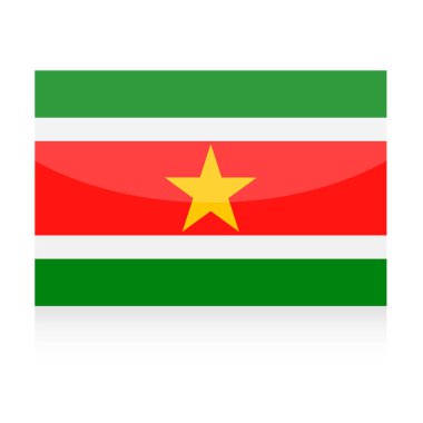 Surinam bayrak vektör simgesi