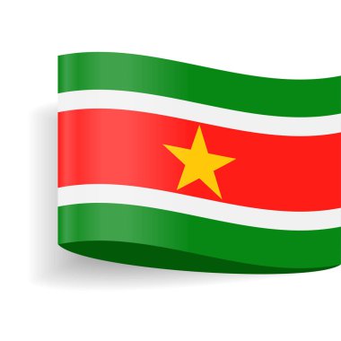 Surinam bayrak vektör etiket etiket simgesi
