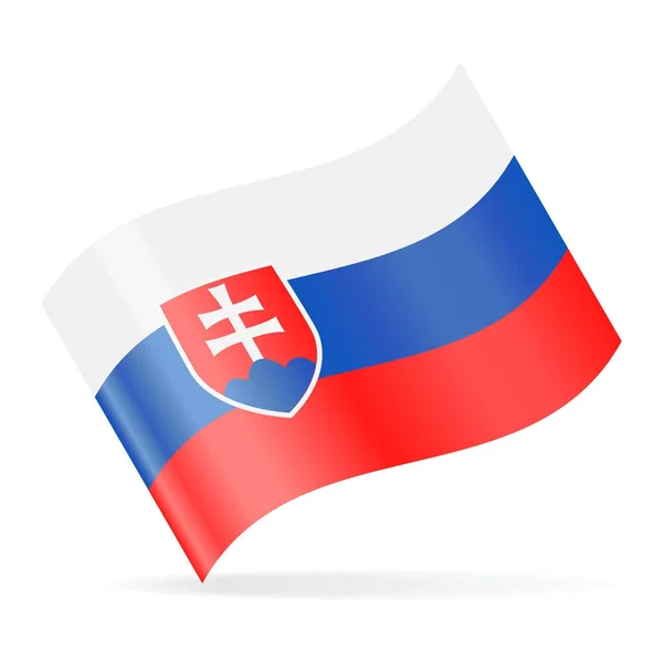 斯洛伐克国旗矢量挥舞图标 — 图库矢量图片