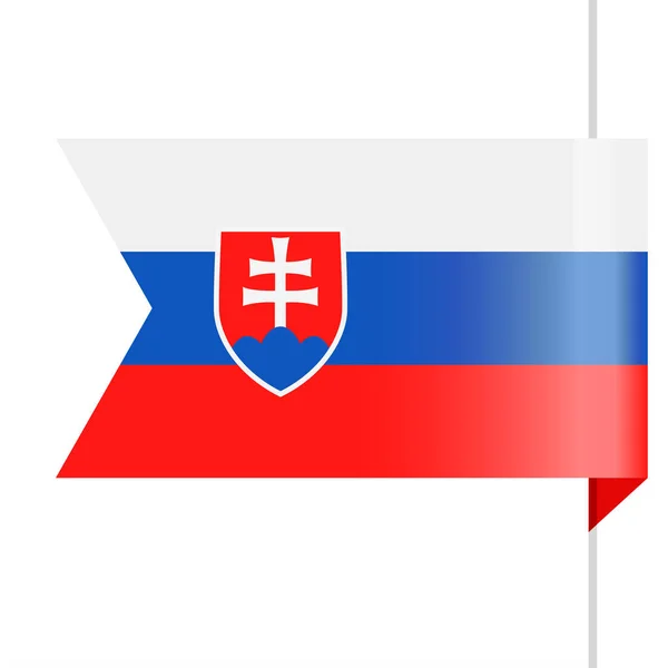 Slovakia Flag Vector Bookmark Icon — Stock Vector