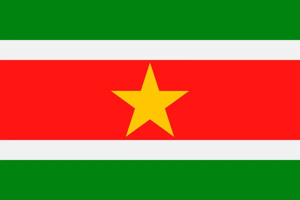 Bandera de Surinam Vector Icono plano — Archivo Imágenes Vectoriales