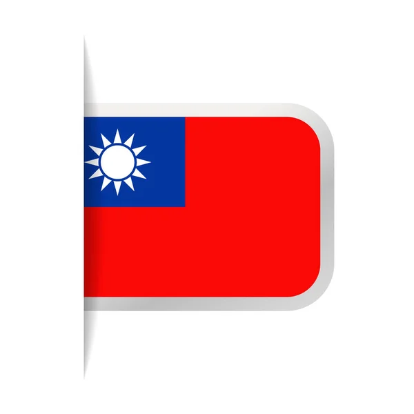 Taiwan bandera Vector icono de marcador — Vector de stock