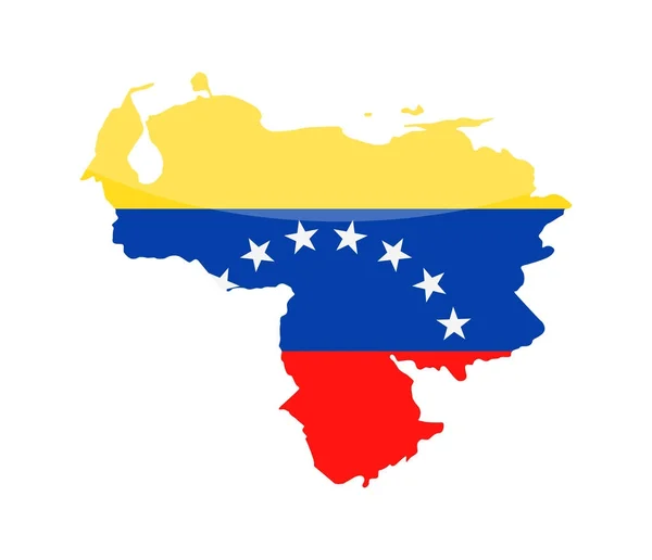 Venezuela lobogója ország kontúr Vector Icon — Stock Vector