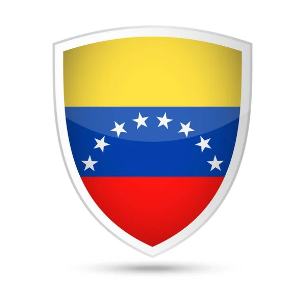 Икона векторного щита Венесуэлы — стоковый вектор