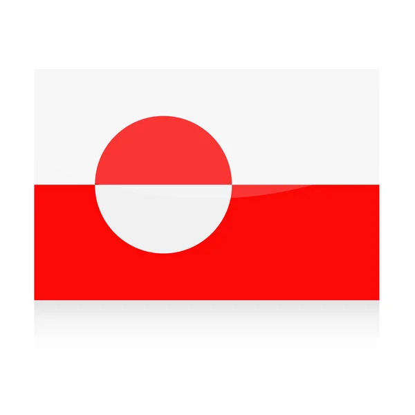 Grönland lobogója Vector Icon — Stock Vector