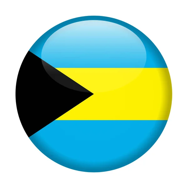 Bandera de Bahamas Vector Icono redondo — Archivo Imágenes Vectoriales