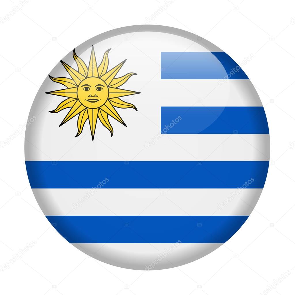 Uruguay Flag Vector Round Icon