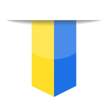 Ukrayna bayrağı vektör yer imi simgesi