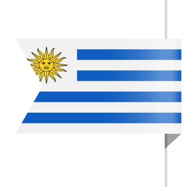 Uruguay bayrağı vektör yer imi simgesi