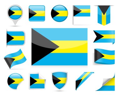 Bahamalar bayrağı vektör Set