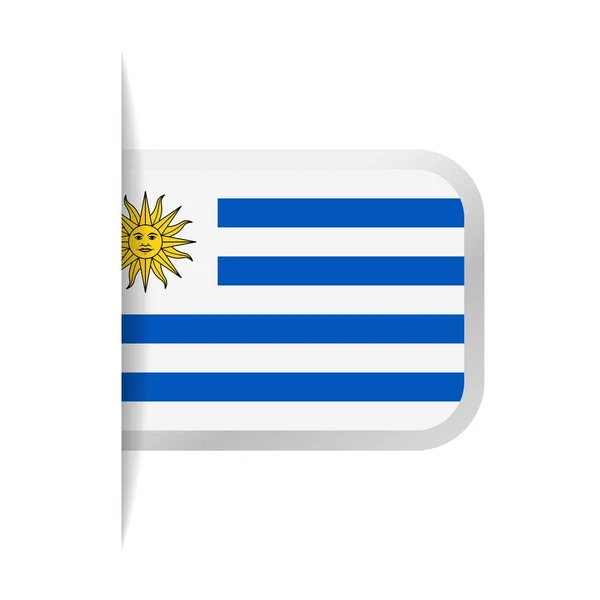 Uruguay vlajky Vektorové ikonu záložky — Stockový vektor
