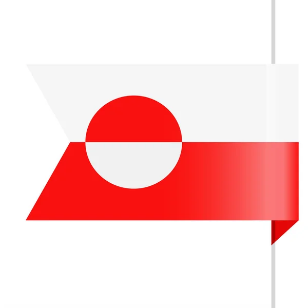 格陵兰国旗矢量书签图标 — 图库矢量图片