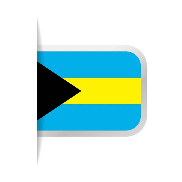 Bahama's vlag Vector bladwijzerpictogram — Stockvector