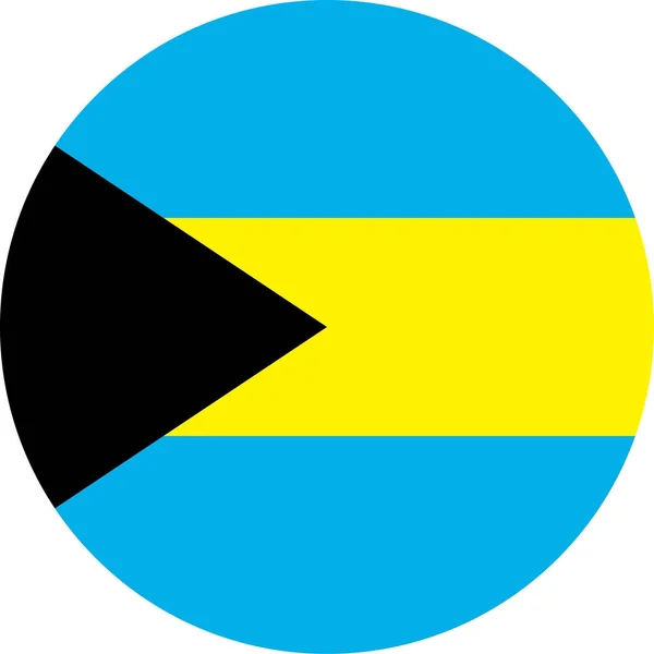 Bandera de Bahamas Vector Icono plano redondo — Archivo Imágenes Vectoriales