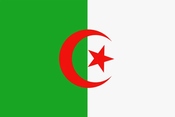 Argélia Bandeira Vector Flat Icon — Vetor de Stock