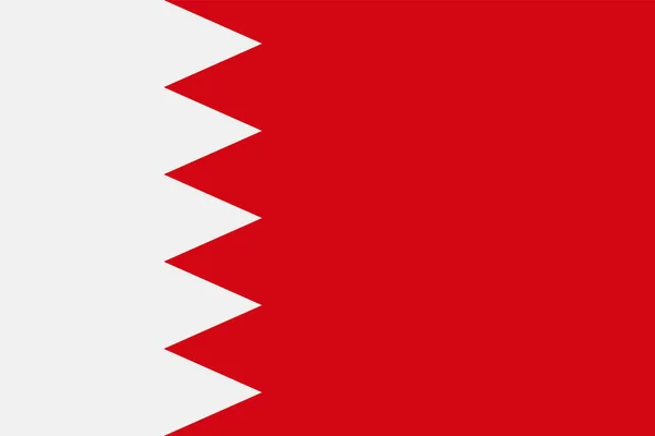 Icône plate de vecteur de drapeau de Bahreïn — Image vectorielle