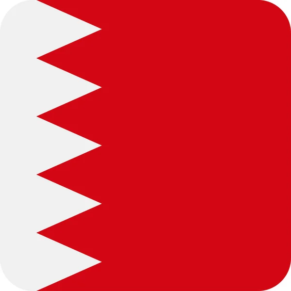 Bahreïn drapeau vectoriel carré plat Icône — Image vectorielle