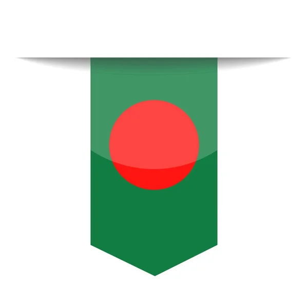 Bangladesh bandera Vector icono de marcador — Archivo Imágenes Vectoriales