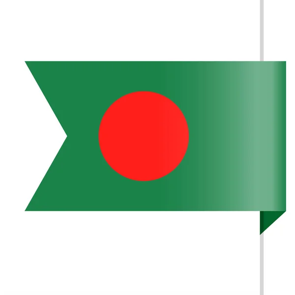 Bangladesh Fahne Vektor Lesezeichen-Symbol — Stockvektor