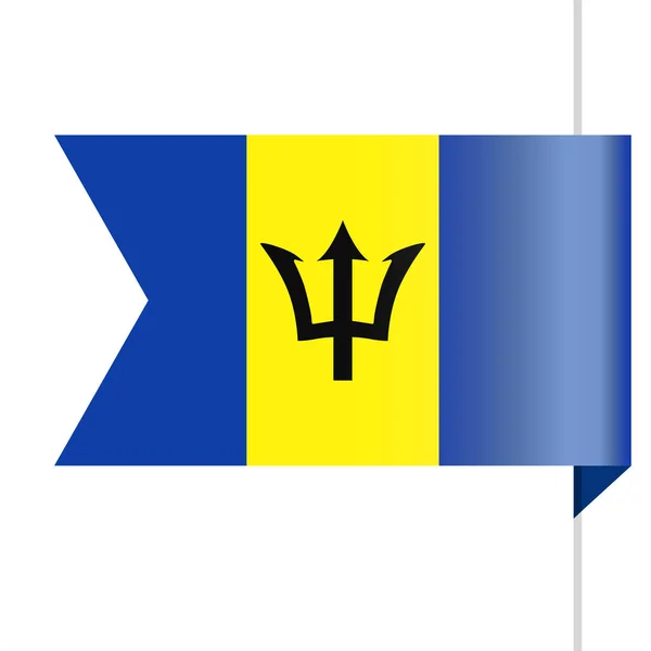 Barbados vlag Vector bladwijzerpictogram — Stockvector
