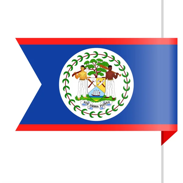 Belice Bandera Vector Bookmark Icon — Vector de stock