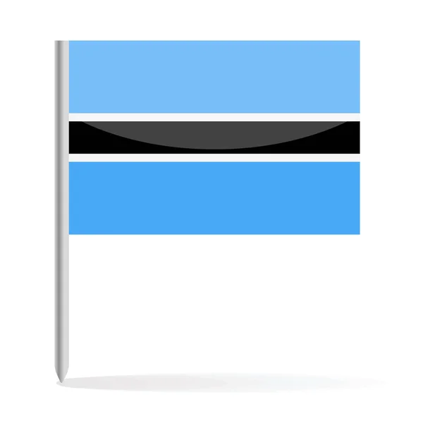 Botswana vlag Pin Vector Icon — Stockvector