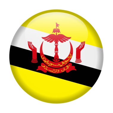Brunei bayrağı vektör yuvarlak simge