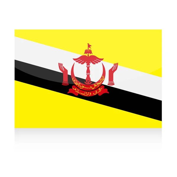 Icona vettoriale bandiera Brunei — Vettoriale Stock