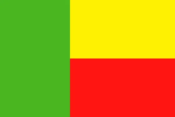 Benin Vlajky Vektorové Ikony Ilustrace — Stockový vektor