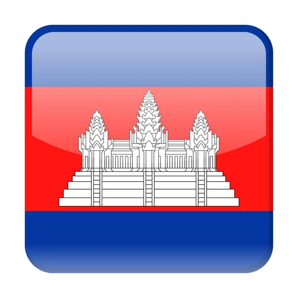 Камбоджа прапор векторних площу піктограми — стоковий вектор