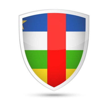 Orta Afrika Cumhuriyeti bayrağı vektör kalkan kutsal kişilerin resmi