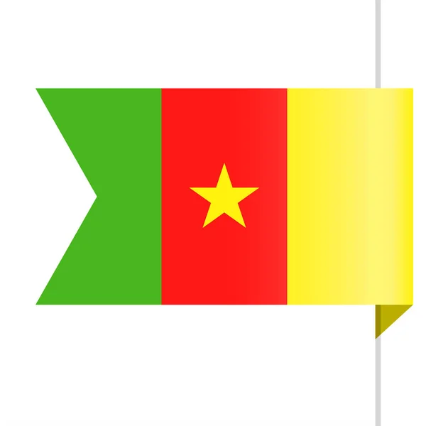 Камерун прапор векторних значка закладки — стоковий вектор