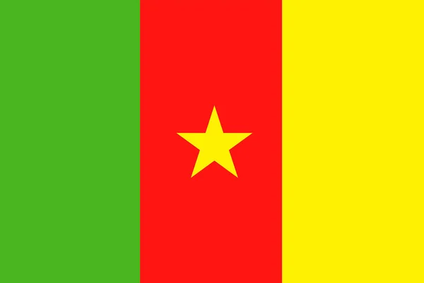 カメルーン国旗ベクトル フラット アイコン — ストックベクタ