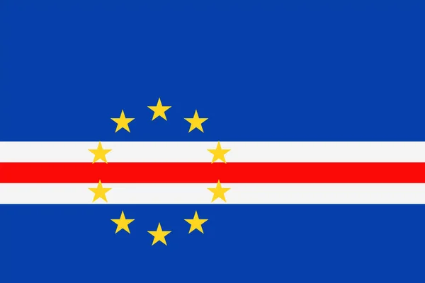 Bandera de Cabo Verde Vector Icono plano — Vector de stock